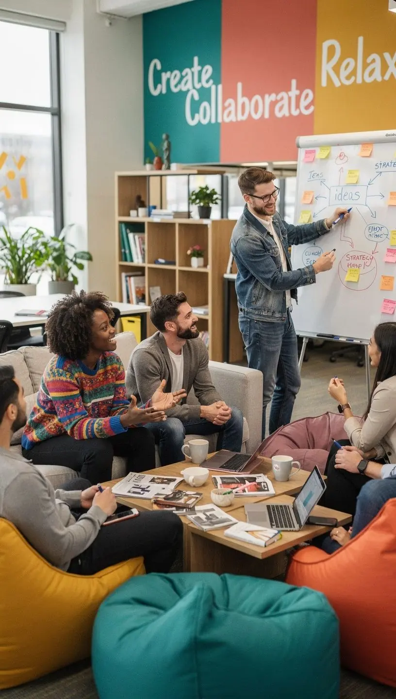 Стена с логотипом компании, оформленная в соответствии с брендом.