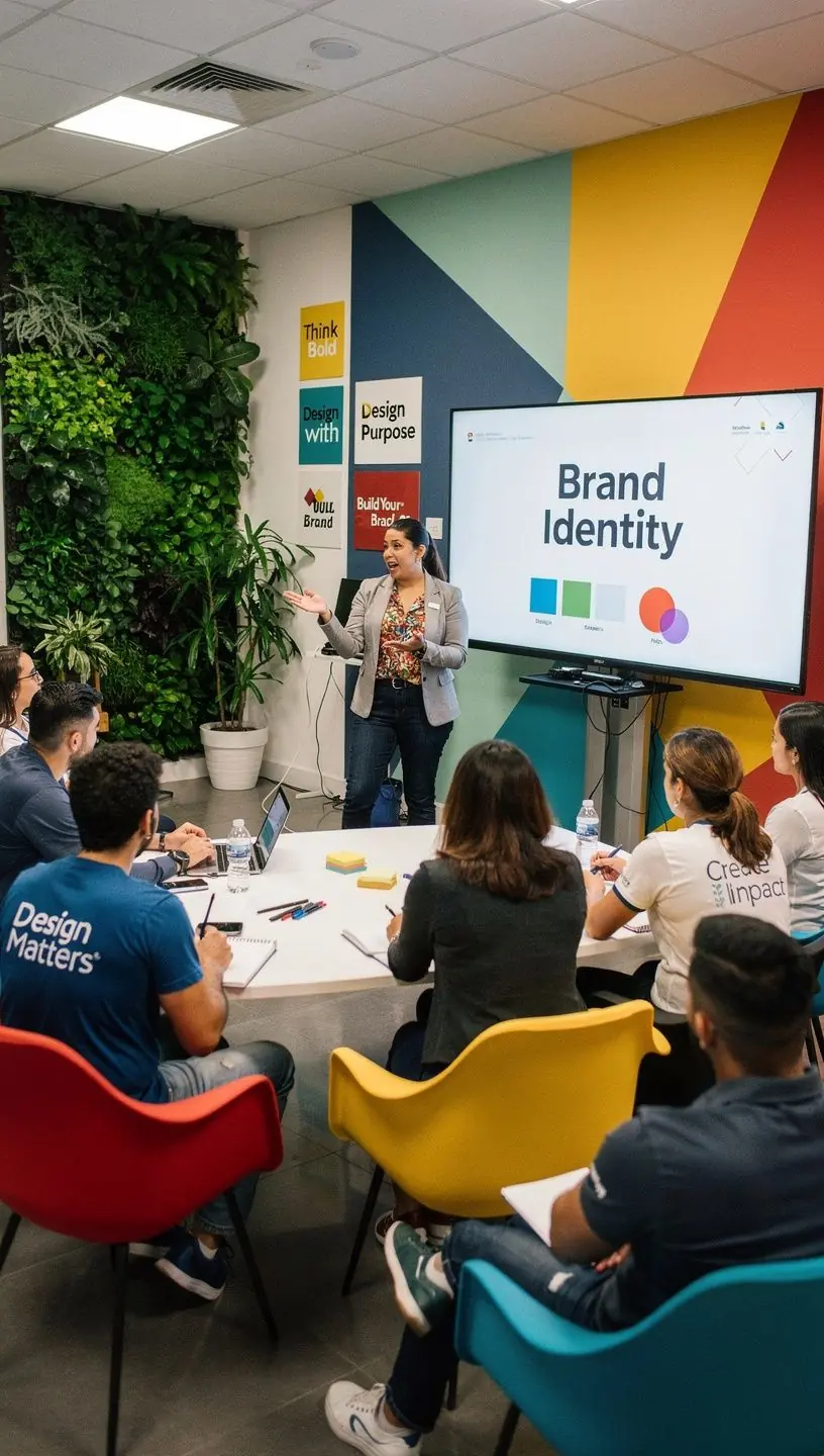 Рабочее пространство с удобной мебелью и стильным освещением.